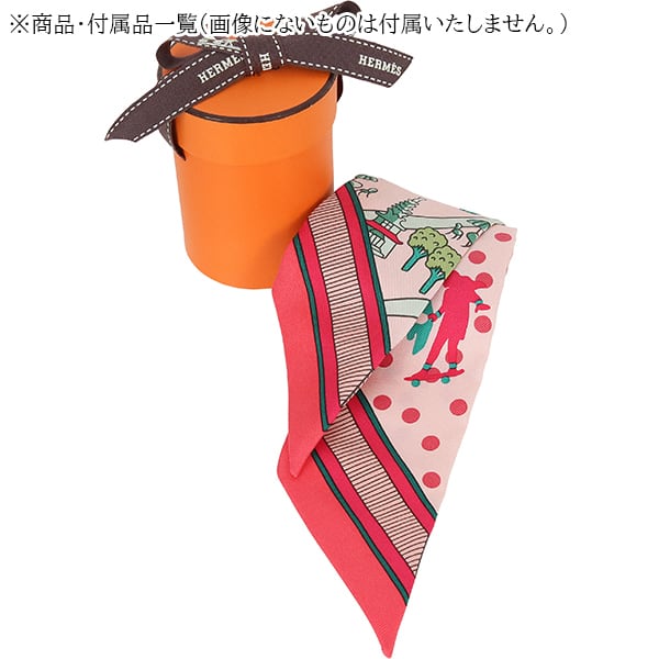 New HERMES エルメス ツイリー 新・パリの恋人たち H063329S 01 ローズ