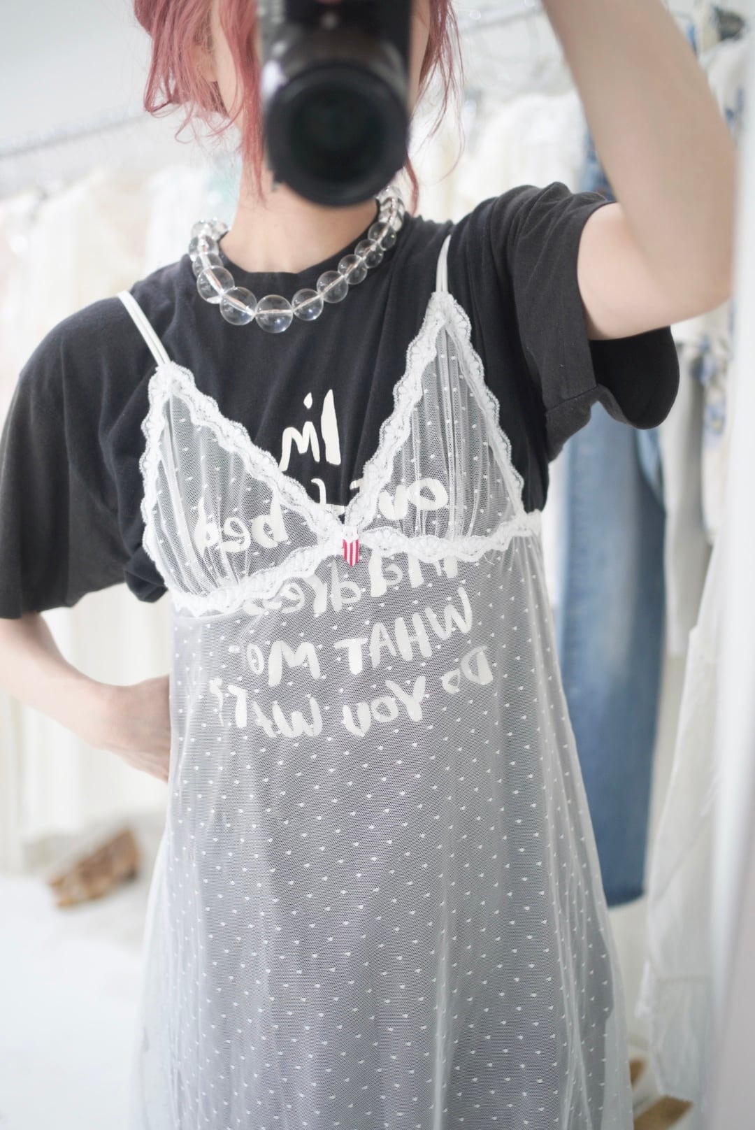 dot star sheer lingerie