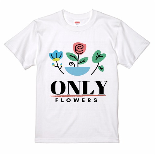 ONLYFlower  ロゴ入りTシャツ  ホワイト