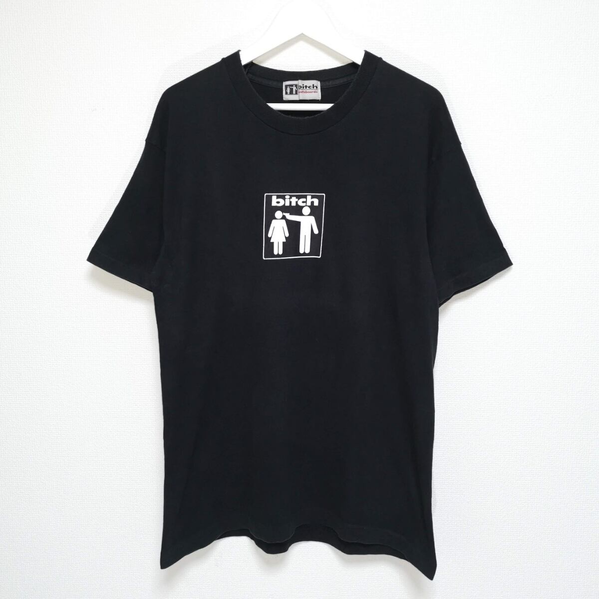 良デザイン　90s ヴィンテージ　USA製　Tシャツ　L　エロTee　黒