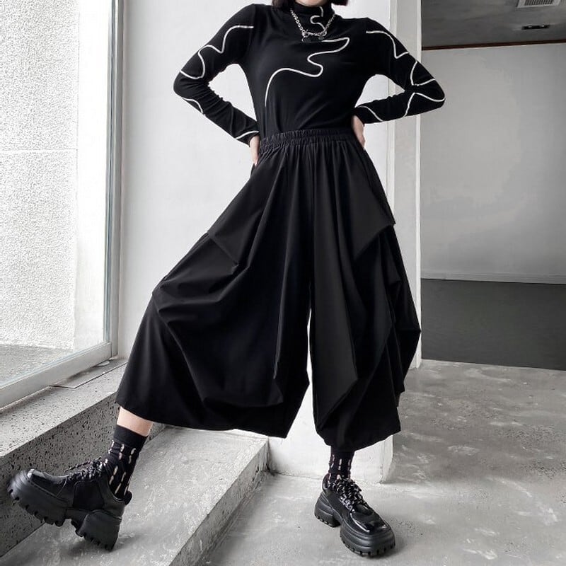 ハイウエストクロップドハーレムパンツ PT0114