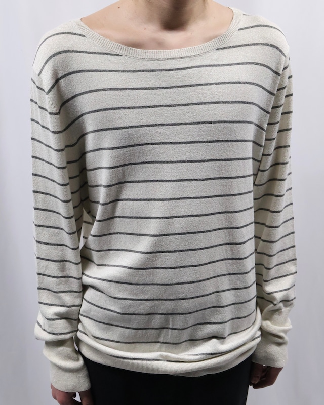 glitter border knit tops