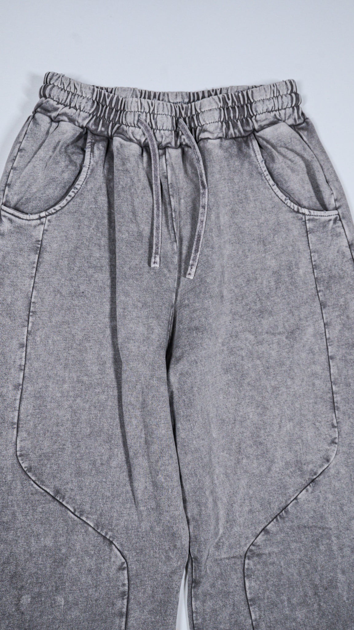 Vintage Washed Sweat Baggy Pants [Ash] | blazz works