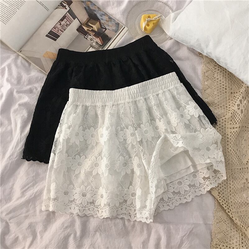 レースレギンス サマー薄手ハイウェストウェストショーツ 夏物 ブルマー YY-ファッション76808224722