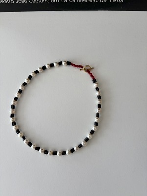 ピアス#pearl × black