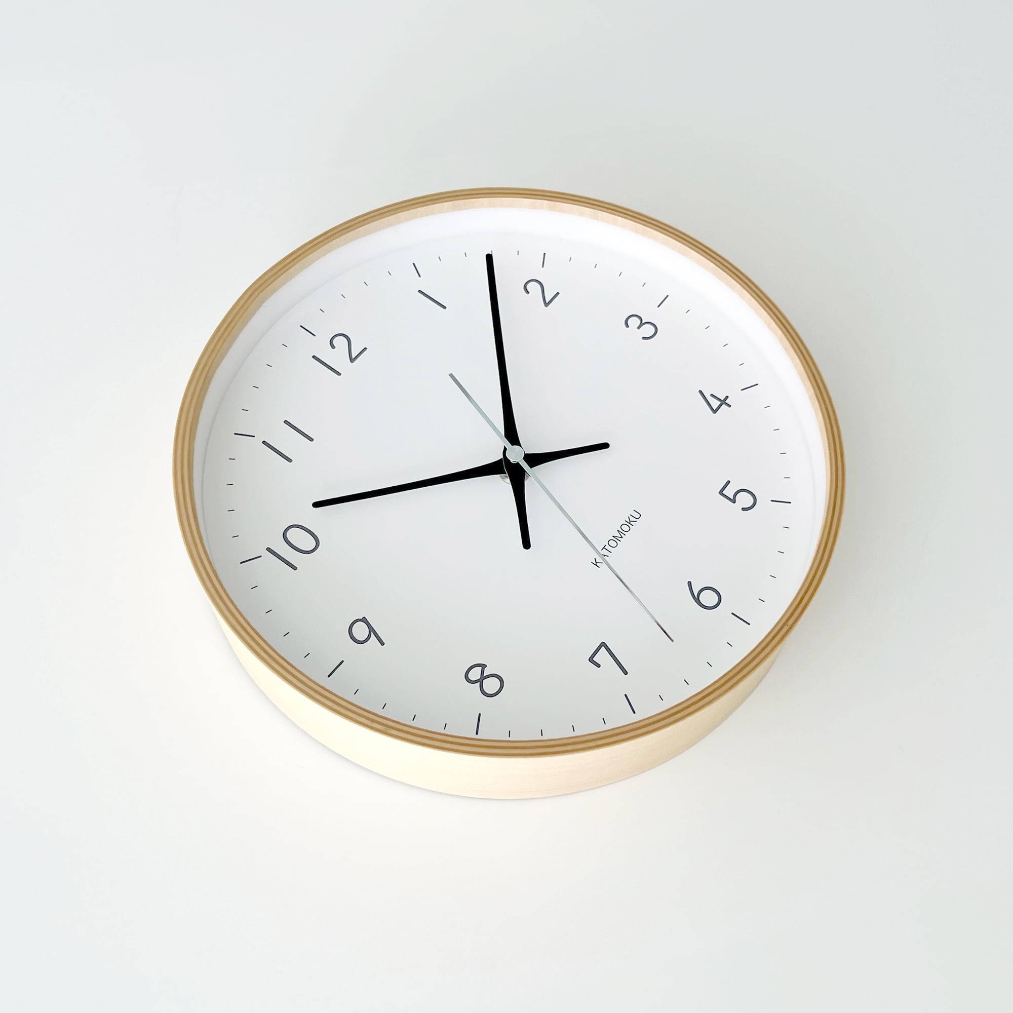 KATOMOKU plywood clock 22 ライトブラック km-121BK 掛け時計 | 加藤