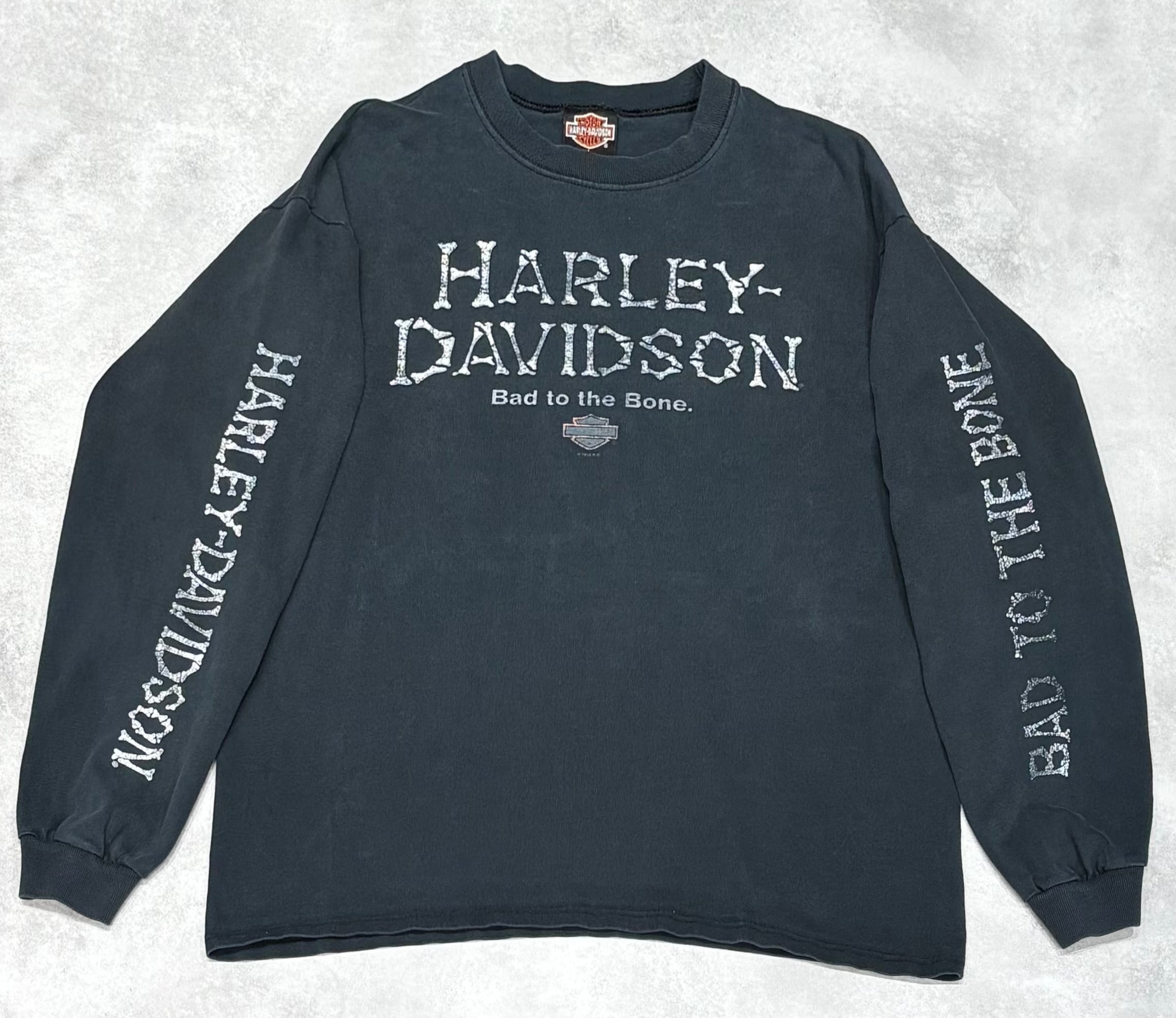 00's Harley-Davidson Bad to the Bone Long sleeve T-shirt LARGE