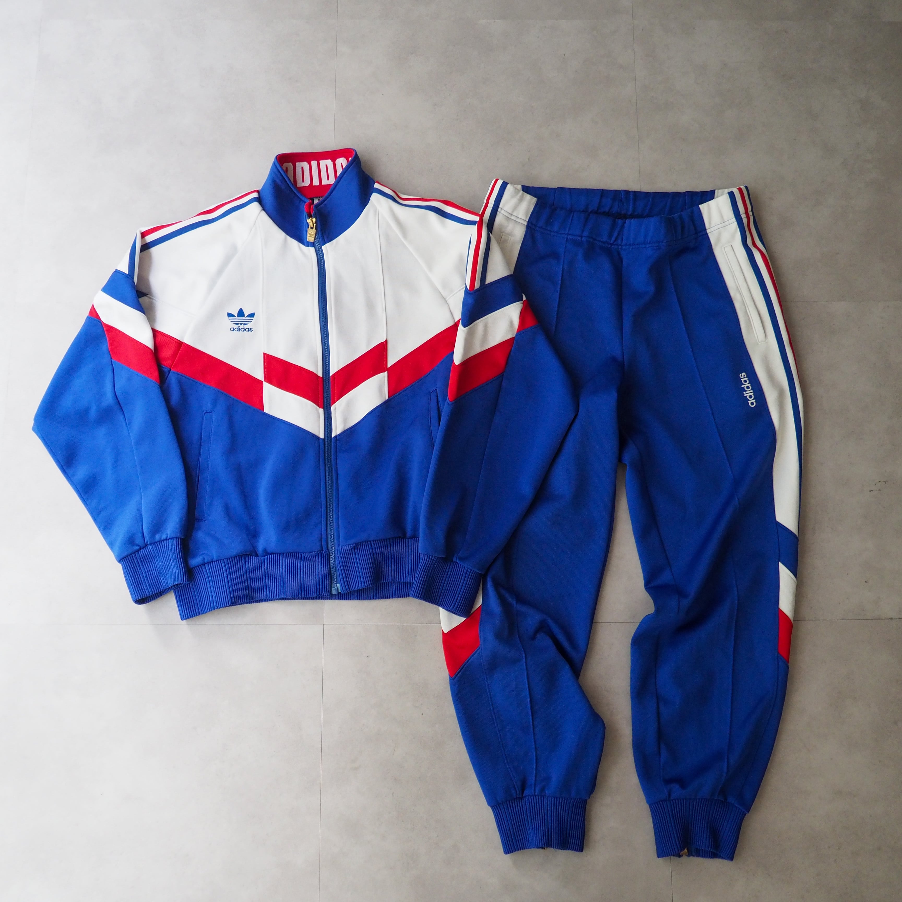 80s-90s “ADIDAS” by DESCENTE track jacket & pants set up 80