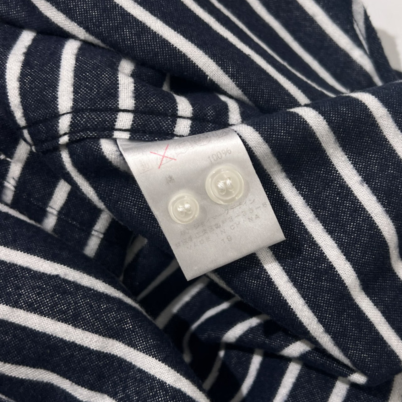 CAPTAIN SANTA キャプテンサンタ 刺繍入り ボーダー BD 長袖シャツ M/ネイビー/ネルシャツ