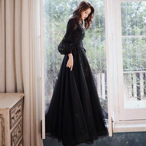 送料無料 未使用 発表会 舞台衣装 パーティ フォ－マル 長袖 ドレス 13号 XL [OPN1181]