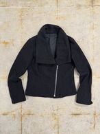 asymmetry wool jacket