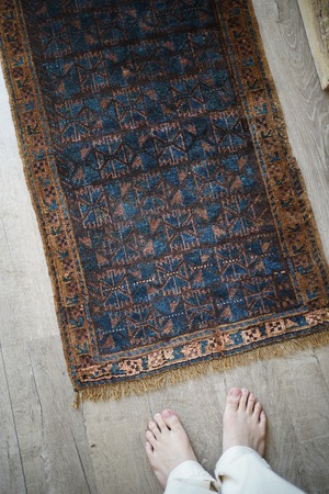 【300】Semi Antique Afghan Baluch rug 1940's