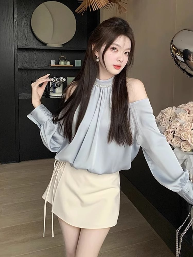 kiss the club オフショルダー 長袖シャツ e2fb2f0c557c646ed9c100746496e1