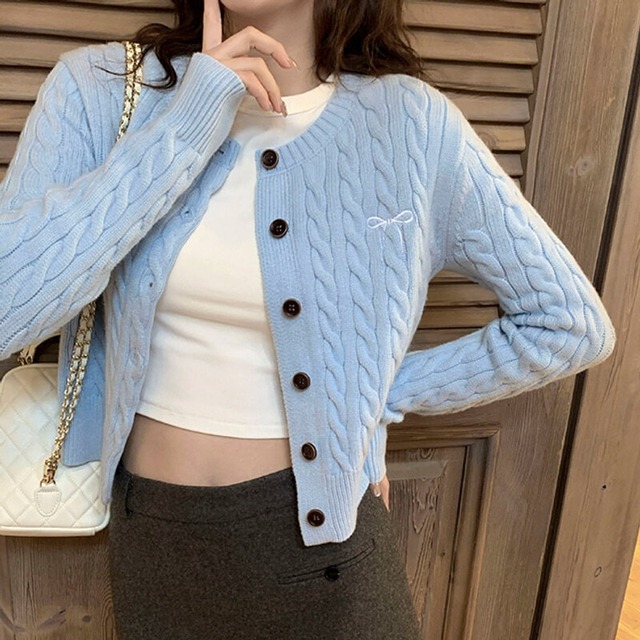 全5色/Cable short cardigan　M4201