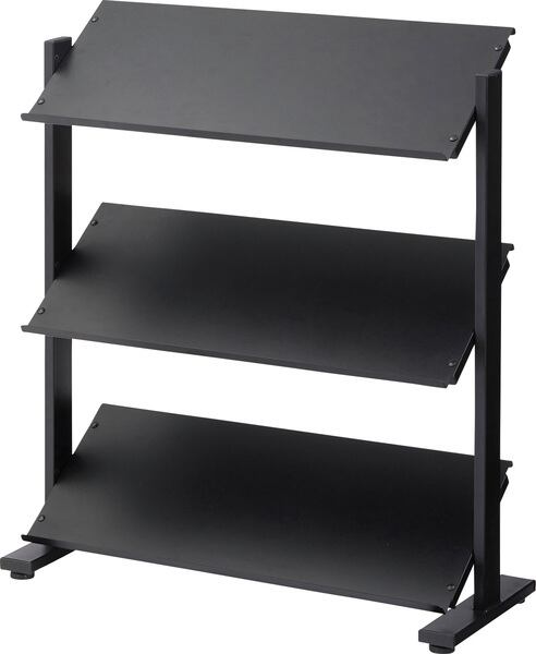 ストレージ 2WAYラック3D 幅80.5×奥行31×高さ85.5cm リビング収納 3段 ブラック