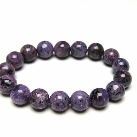 チャロアイト ブレスレット 12mm 一点物 メール便可 111-49272