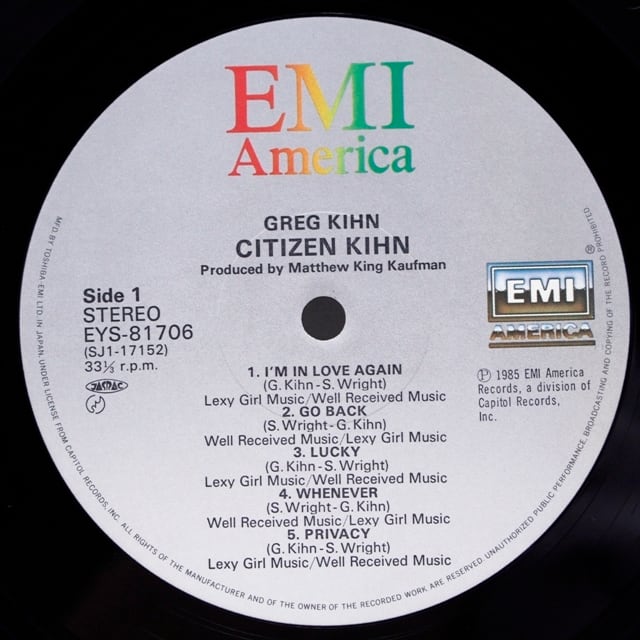 Greg Kihn / Citizen Kihn [EYS-81706] - 画像3