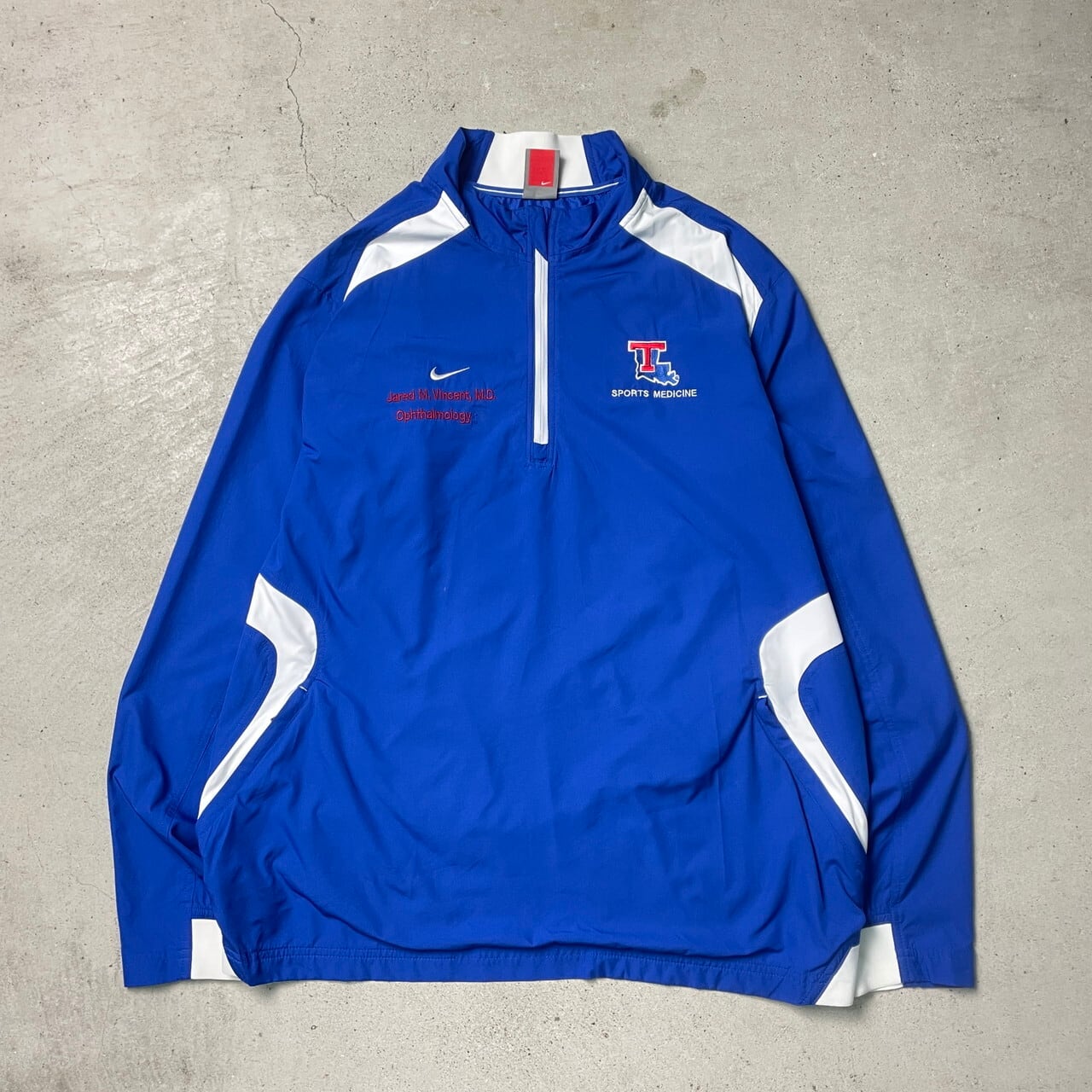 00年代 NIKE TEAM ナイキ チーム ポリエステル ハーフジップ ウォーム