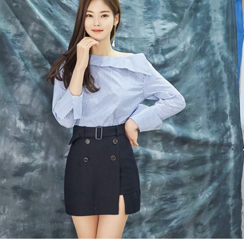 オフショルダートップス スカート セットアップ