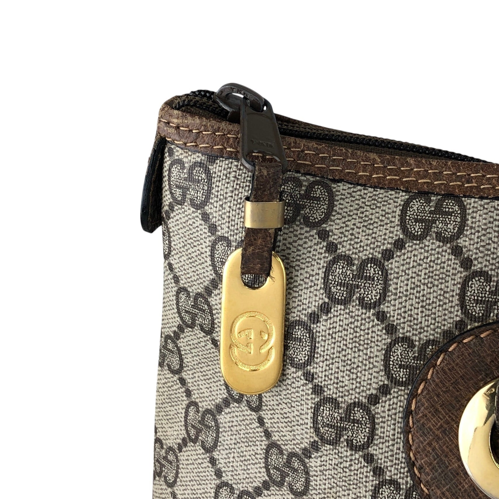 GUCCI グッチ GGスプリーム トートバッグ ベージュ PVCレザー vintage