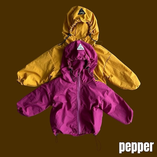 【取寄】pepper｜curry windbreaker｜カレーウィンドブレーカー｜XS-XL｜kids｜26 autumn