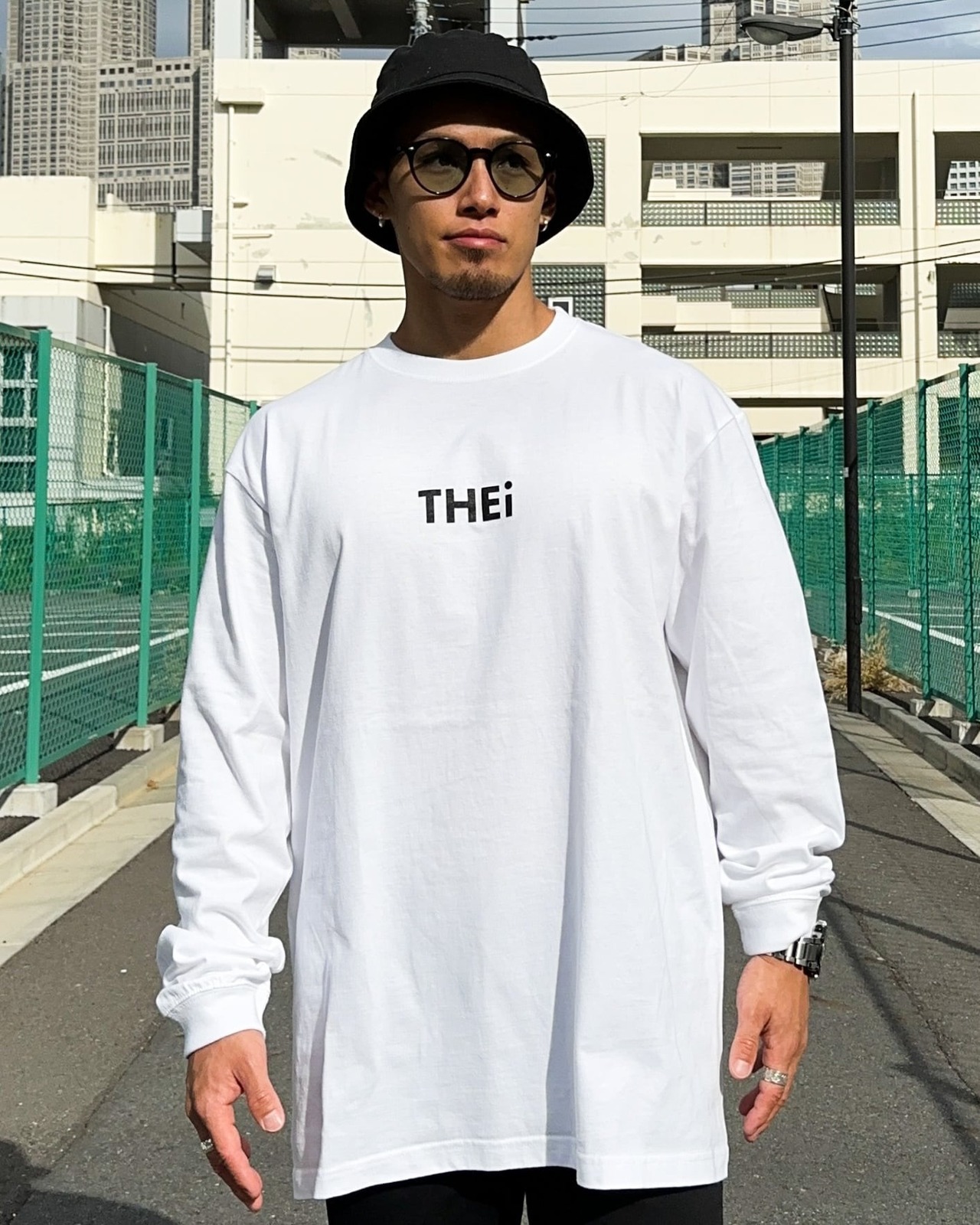 BASIC BACK PRINT LONG T-SHIRT - WHITE