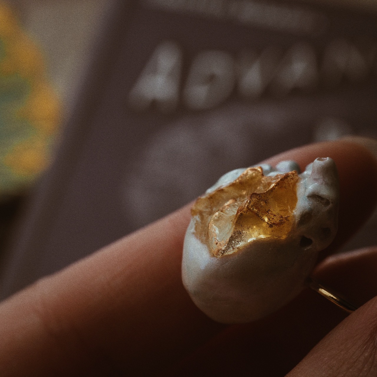 Mermaid's tear and heart  ring