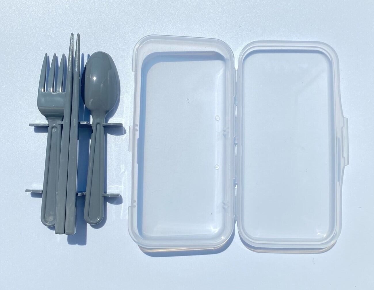 日本製 お箸 スプーン フォーク セット グレー お弁当用 お弁当 持ち歩き 14 5 カトラリー シンプル おしゃれ トリオ 災害別 多様性 防災 災害グッズ専門通販店のフラバ