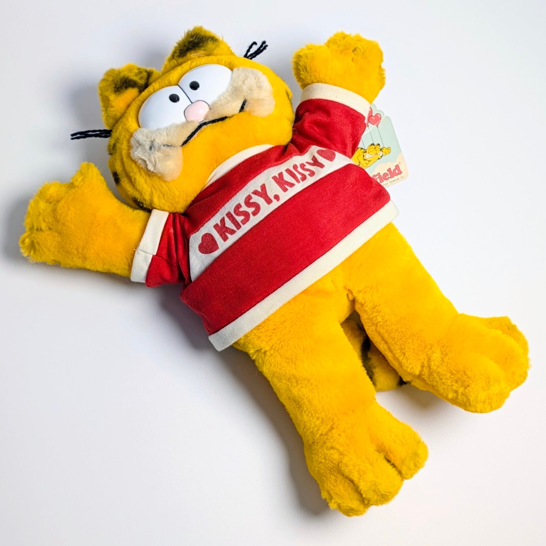 ☆ VINTAGE 1980年代初期 ☆【 Garfield ( ガーフィールド ) 】『 ♡KISSY,KISSY♡ 』【B】ぬいぐるみ プラッシュ plush 1980年代年製 〚アメリカン雑貨 アメトイ〛