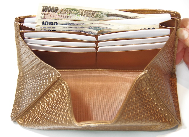 ✦OUTLET✦【KGM06】　ギャルソン財布　（カゴメメッシュ型押）