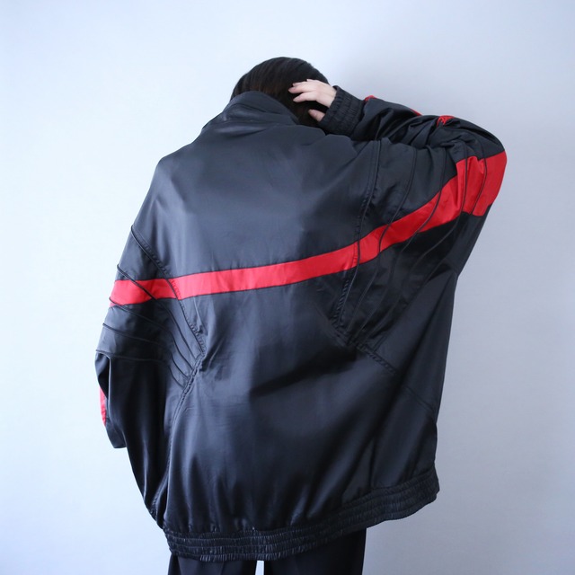 "Jordan" black × red good coloring piping design over silhouette blouson