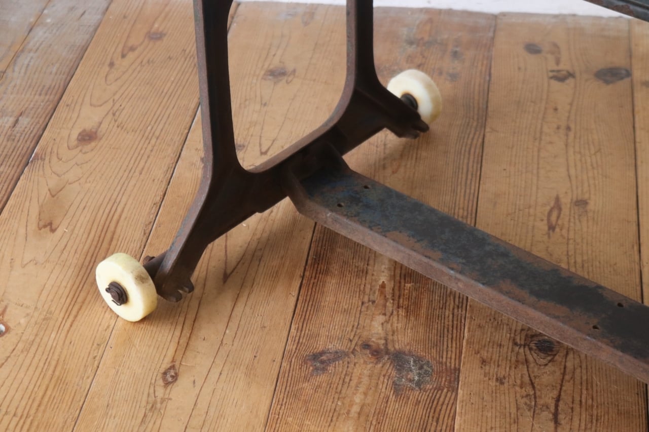 ヴィンテージ 作業台 テーブル 机 展示台 インダストリアル 天板 無垢