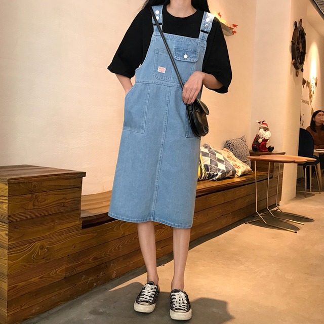 送料無料 ミモレ丈 ワンピース ジャンパースカート ゆったり カジュアル デニムジャンスカ レイヤード 夏 Sunrise0911 送料無料 ミモレ丈 ワンピース ジャンパースカート ゆったり カジュアル デニムジャンスカ レイヤード 夏 Sunrise0911