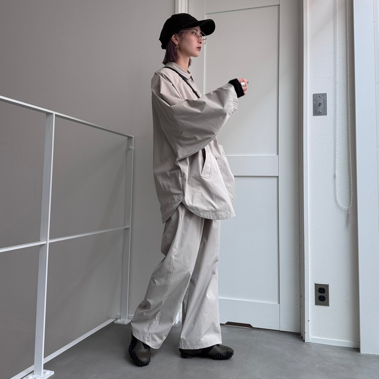 ポンチョシルエットオーバーSH/エクリュ