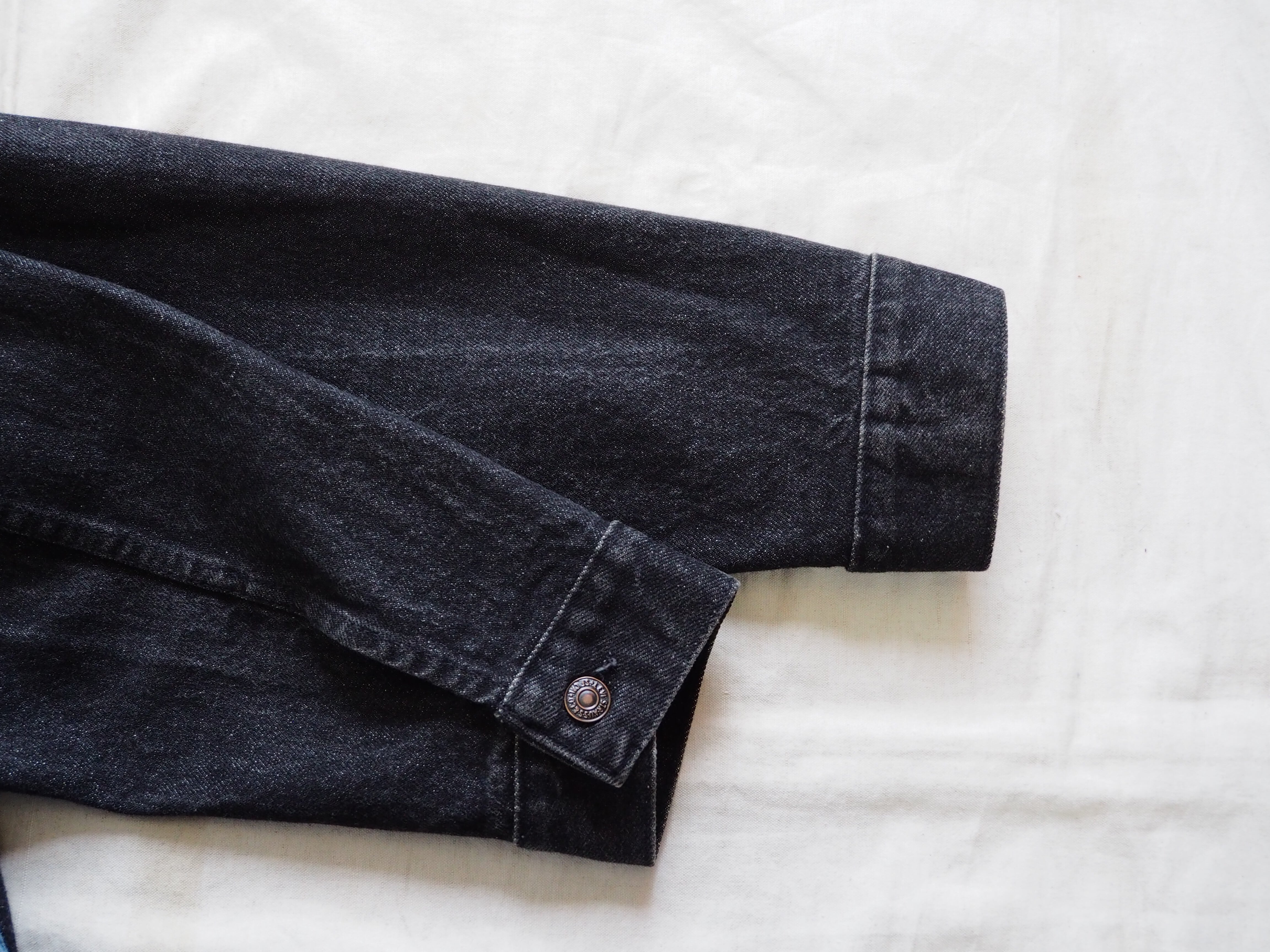 1980's Levi's CANADA製 75505-0259 size:42 ブラックデニムジャケット