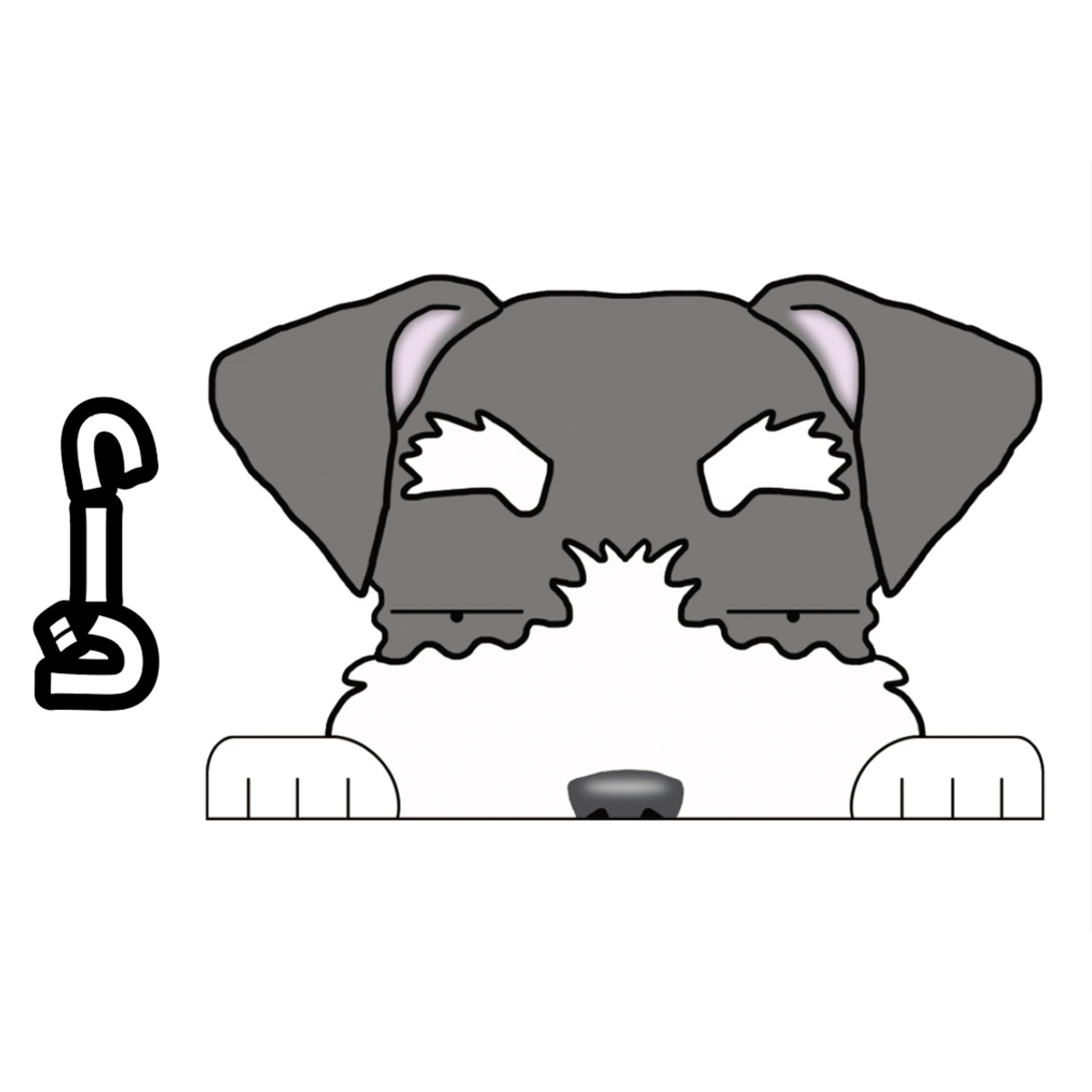 犬 猫 イラストデザインステッカー Argent
