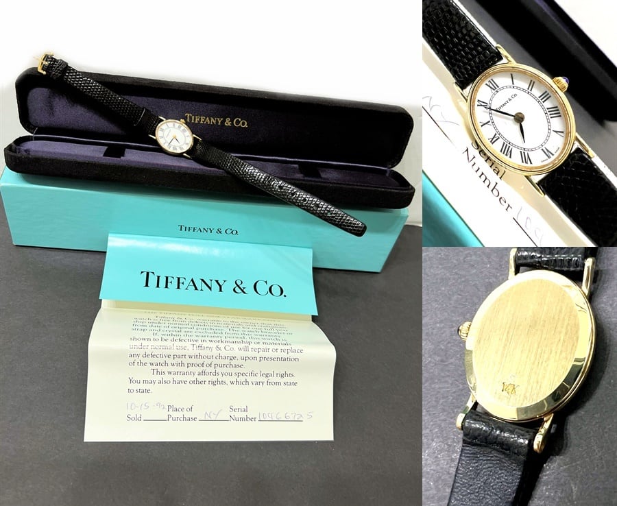 TIFFANY 保証書 ケース付き ティファニー クラシック オーバル 14K YG