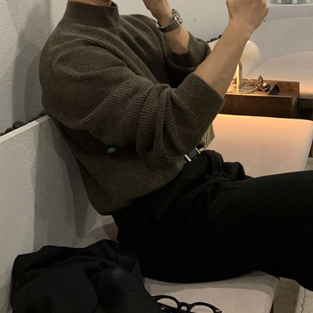 ベーシックモックネックニット　MT0080348