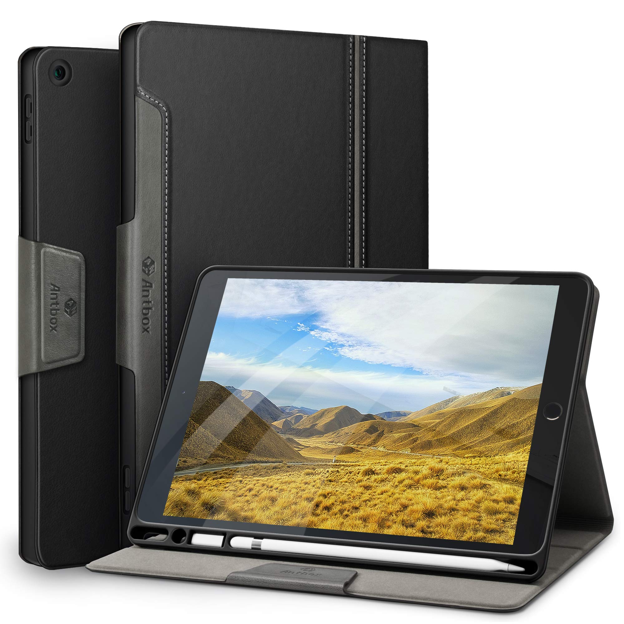 Antbox for iPad 9世代 ケース 10.2インチ 第9/8/7世代 ケース 高級PUレザー