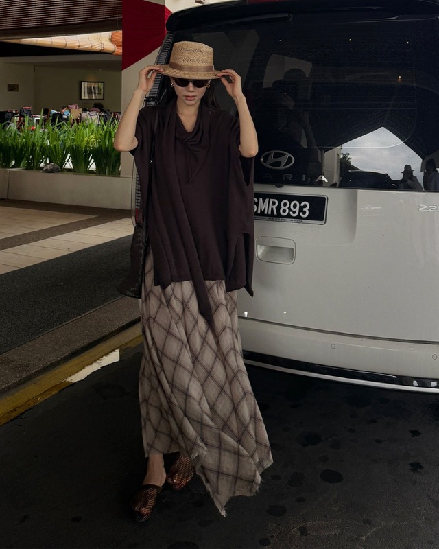 ドレープネックルーズニットトップス　S26129