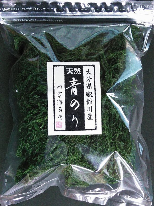 【送料無料】【希少】天然すじ青のり原藻50g 大分県産 駅館川(やっかんがわ)【業務用】【青のり】 | 株式会社内富海苔店