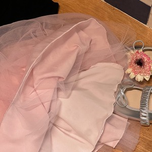 夏バレエ風ふわふわメッシュワンピース