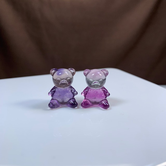 8.可愛い仲良しくまちゃんペア・フローライトくま