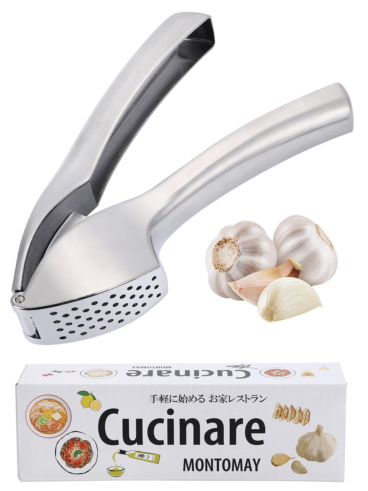 ガーリックプレス にんにく絞り みじん切り器 ニンニクおろし器 潰し ステンレス