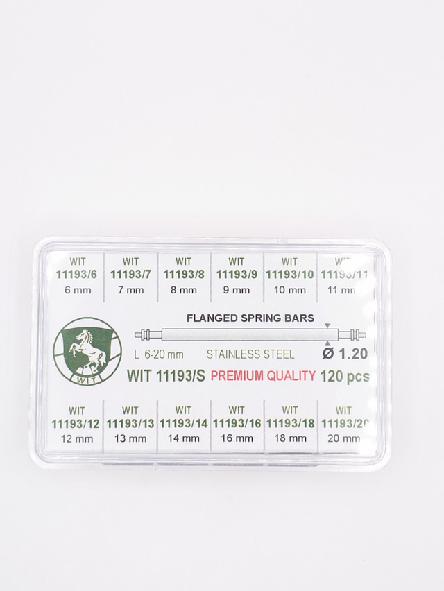 WIT 11193/S PREMIUM QUALITY バネ棒セット Φ1.2 6~20mm 120本入