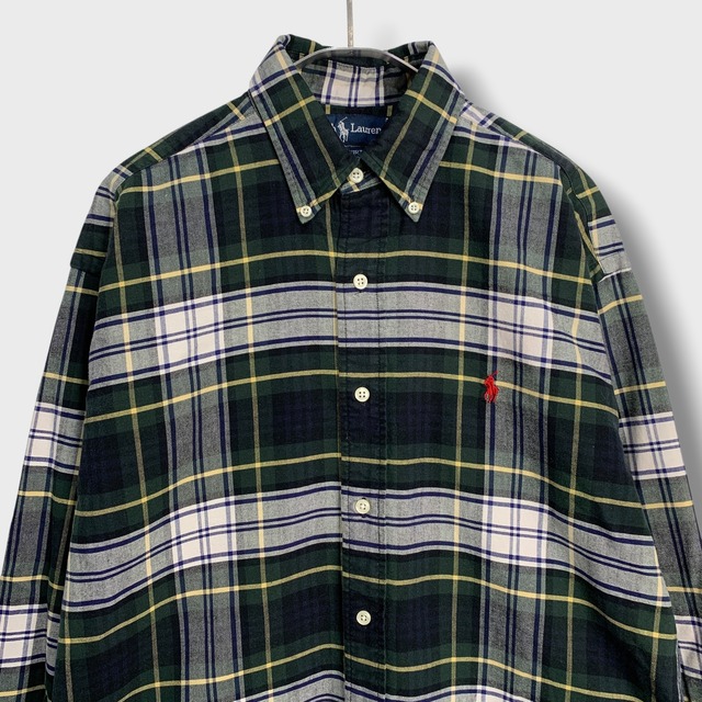 90s Ralph Lauren ビッグシャツ タータンチェック柄 S ラルフ