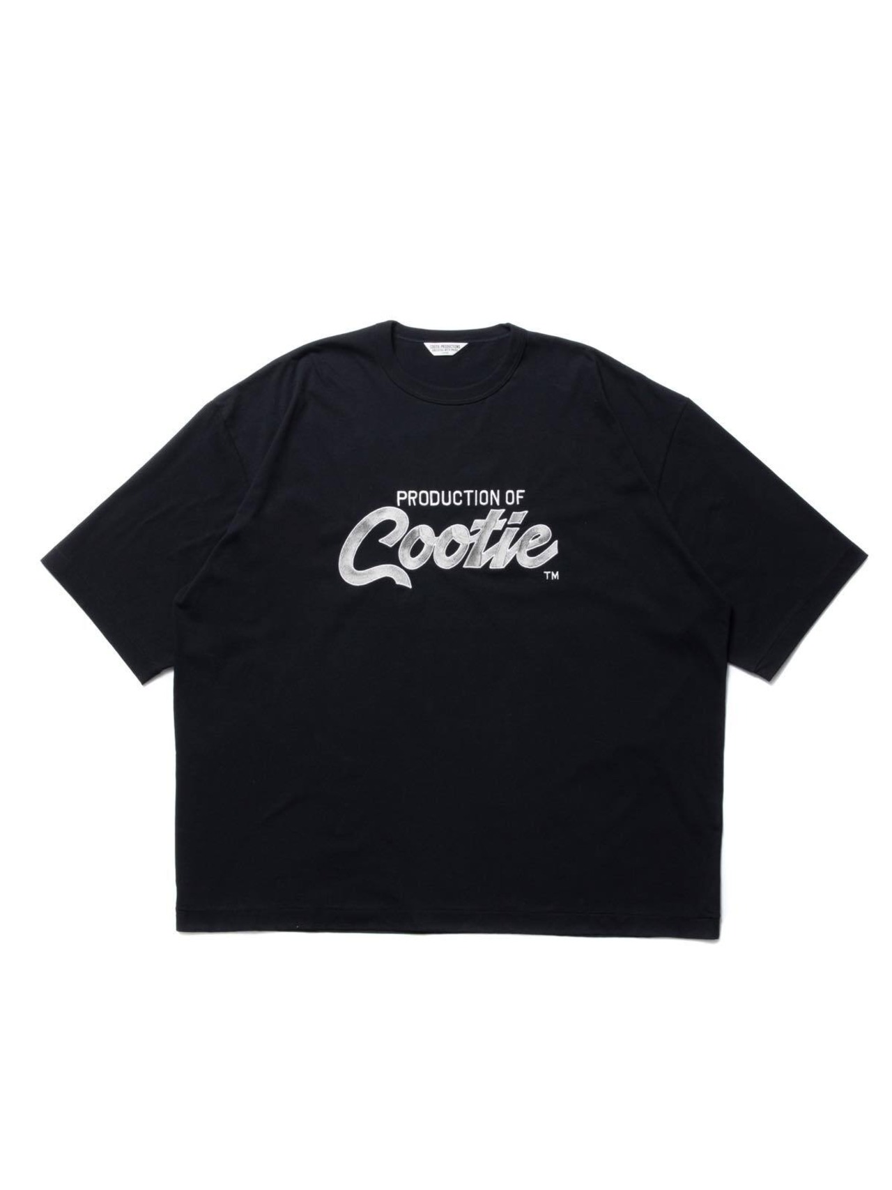 Embroidery Oversized S/S Tee (PRODUCTION OF COOTIE) - Black -