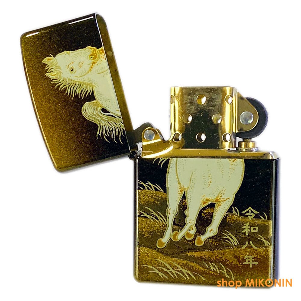 ZIPPO 2026年 干支「午」本金蒔絵 馬 和柄 ジッポー 2LAC-HORSE | shop