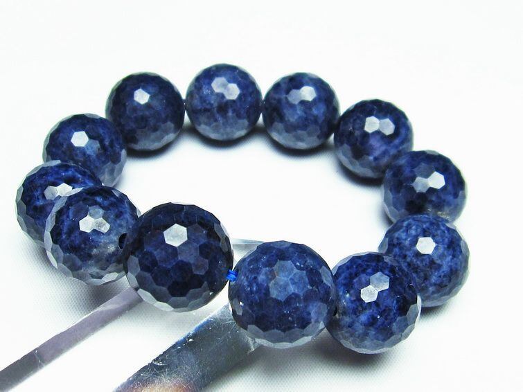 サファイア ブレスレット 128面カット 19mm 111-25357 | 天然石