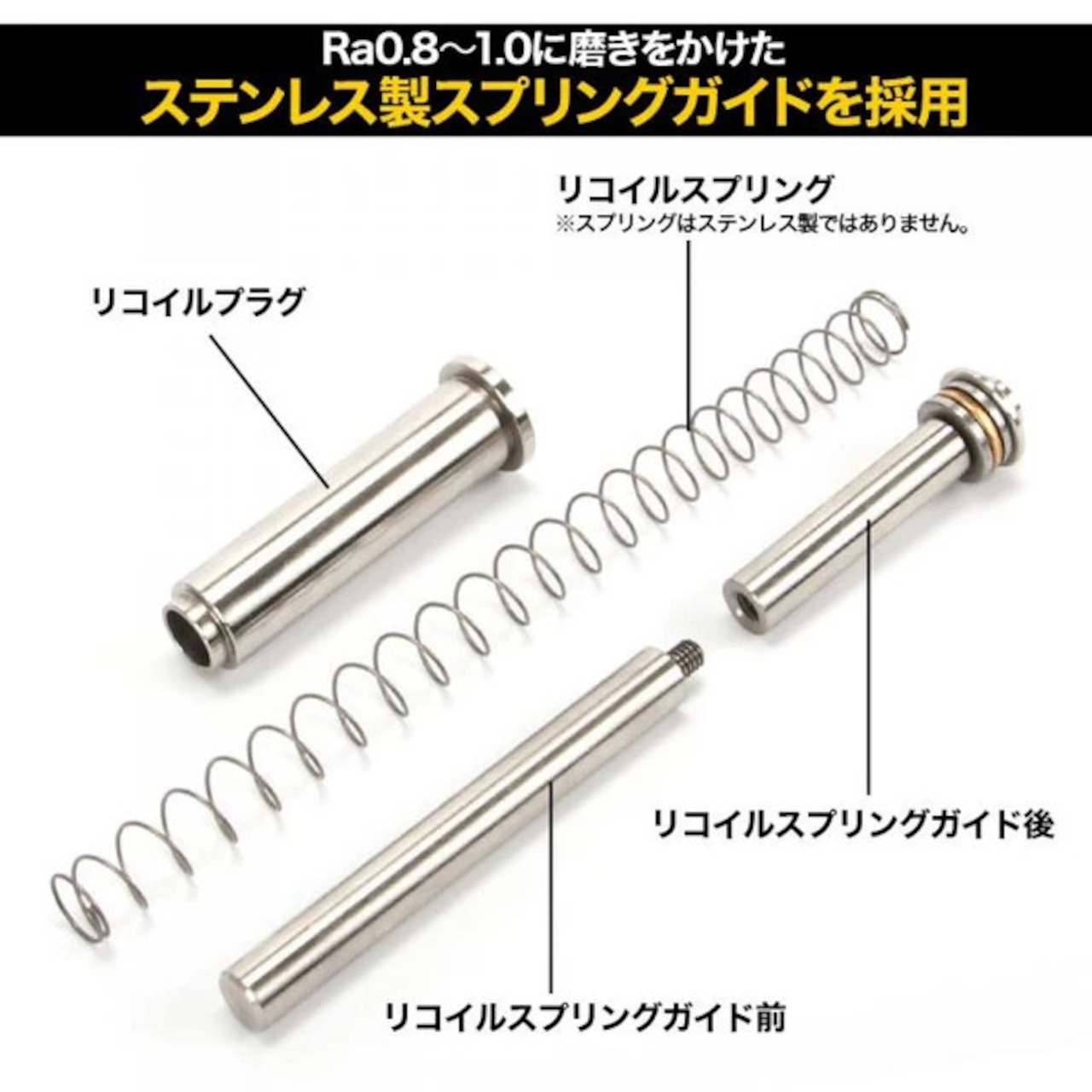 【NINE BALL ナインボール】東京マルイ ガスブローバックM1911A1/リコイルスプリングガイド&リコイルスプリングセット NEO